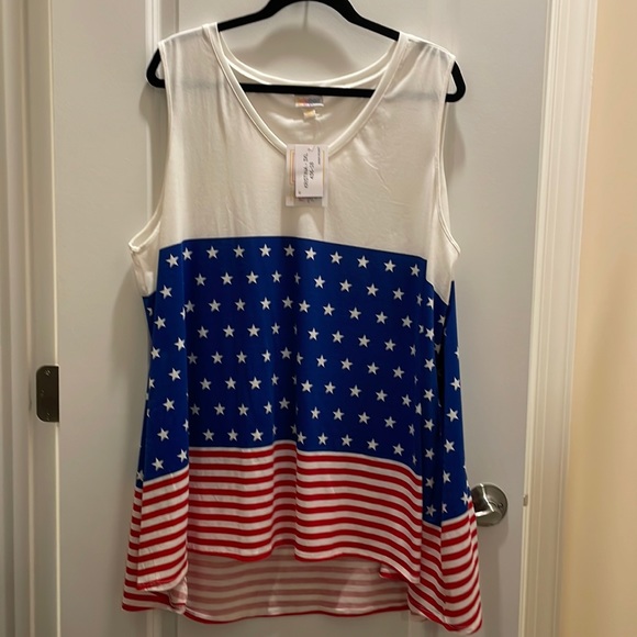 LuLaRoe Tops - Brand new Kristina tank top. Red white and blue